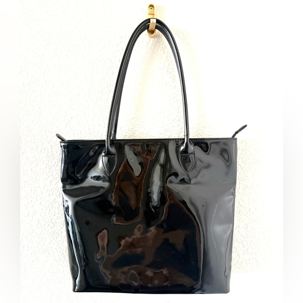 UNIQLO x Ines de la Fressange Glossy Black Tote Bag